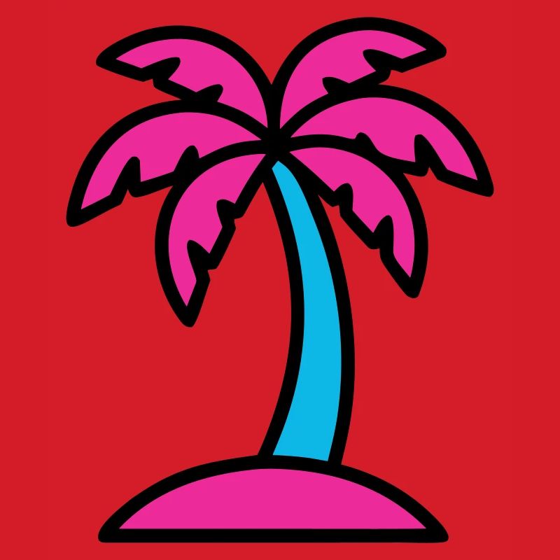 Neon Palm Tree 90s Vaporwave