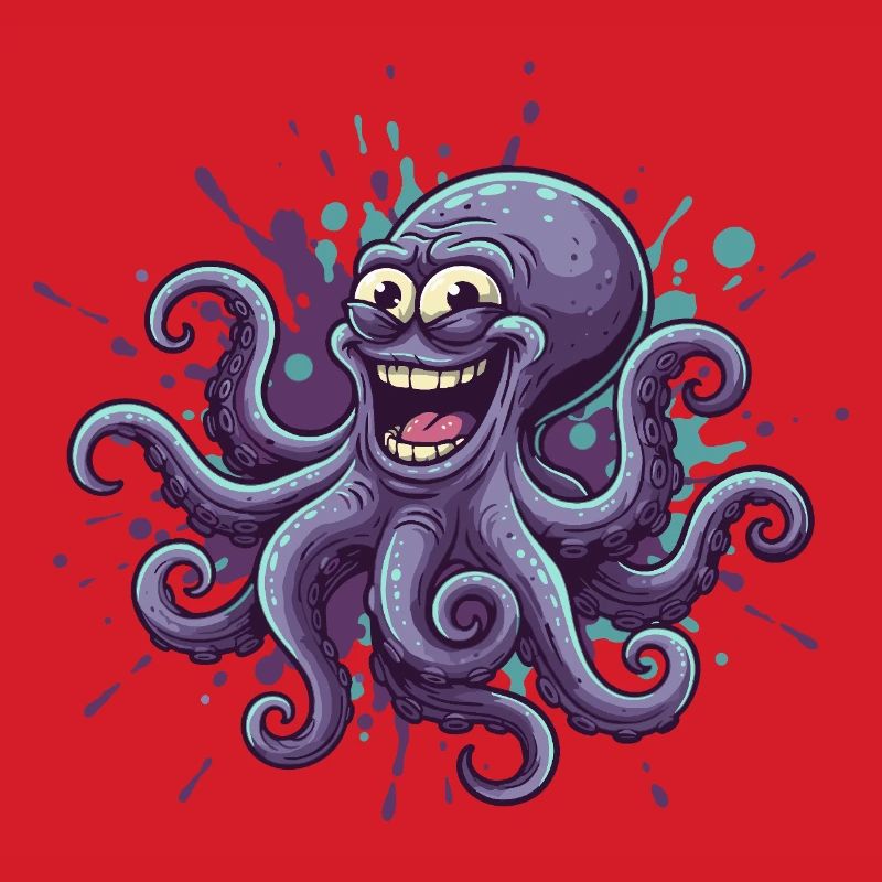 Happy Ink Octopus Graffiti