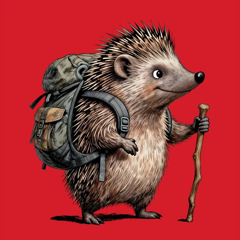 Wanderigel mit Rucksack
