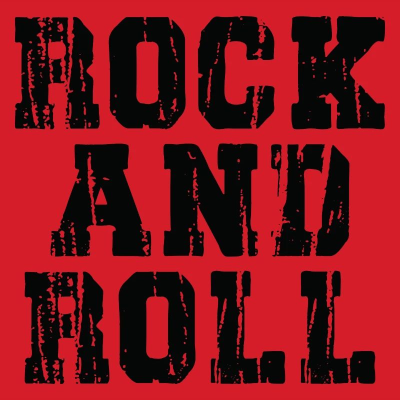 Rock and Roll Distressed bold Typography Design