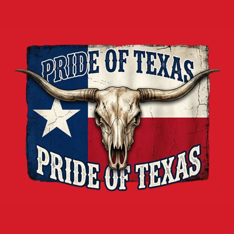 Texas Pride Hörner-Schädel
