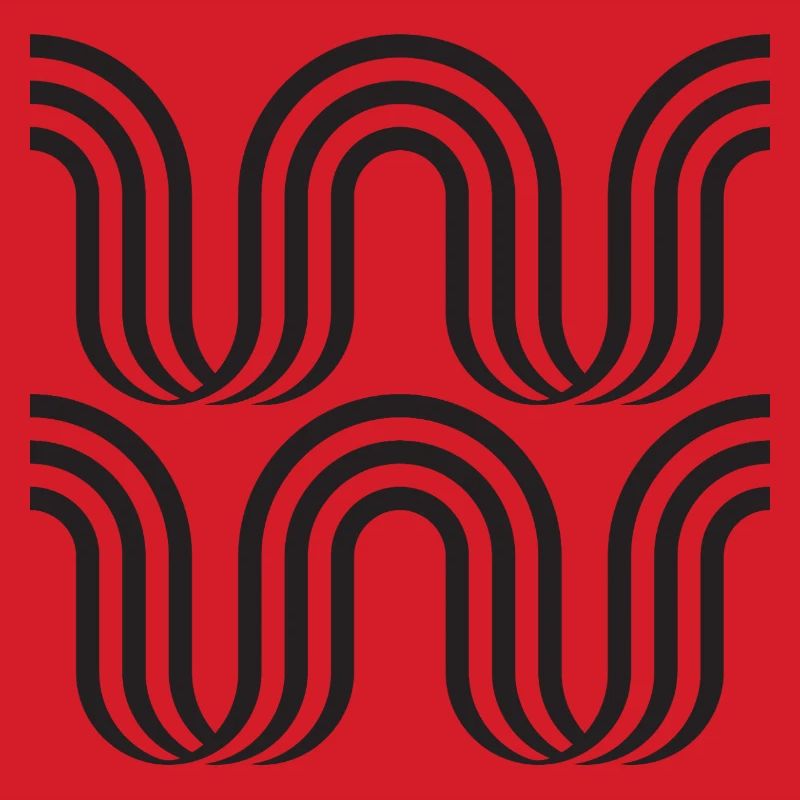 Wavy Arch Monochrome Pattern
