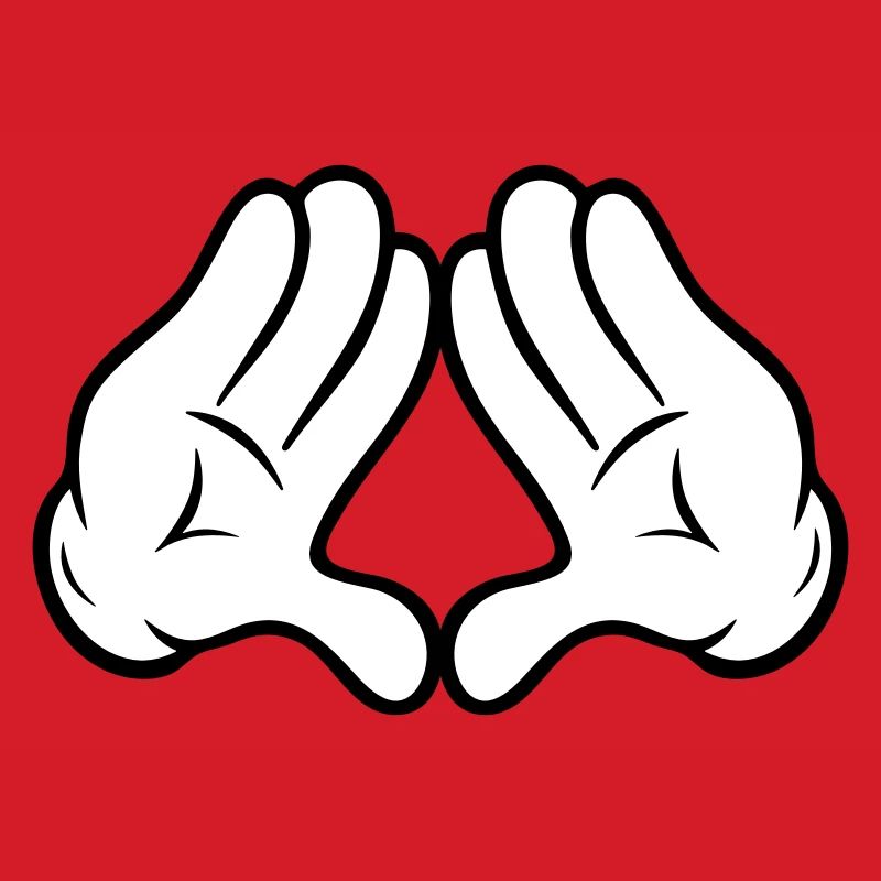 Comic Style Hands Diamond Pyramid Triangle Diamond
