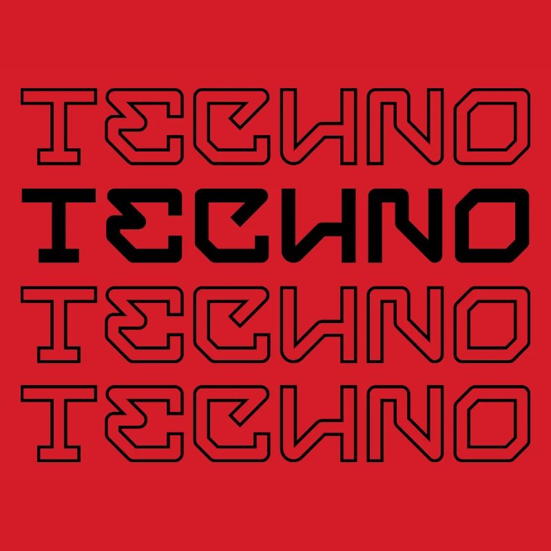 Techno-modernes Typografie-Logodesign