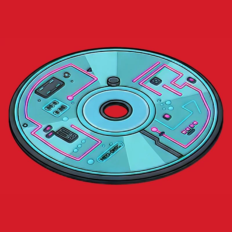Digital Future Computer 90s Retro Design
