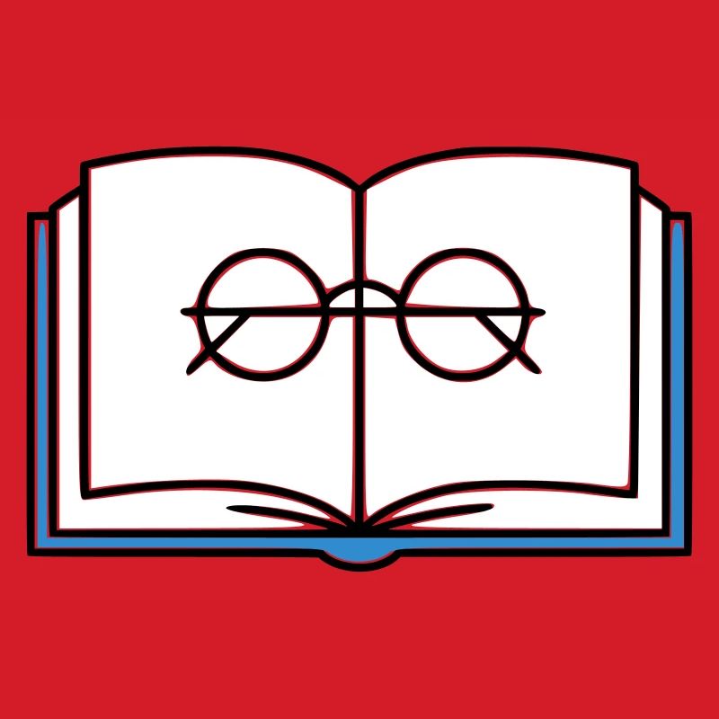 Offenes Buch Brille Schule