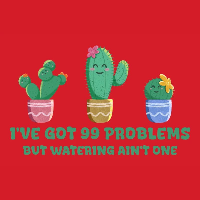 Cute cactus without problems