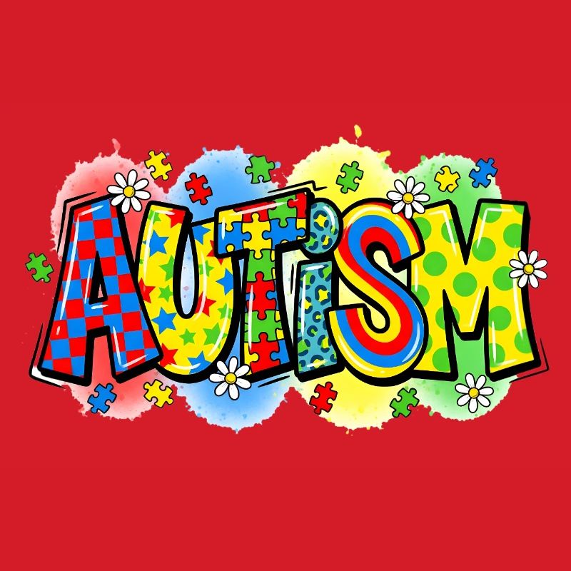Autism Awareness Puzzle Regenbogen Design