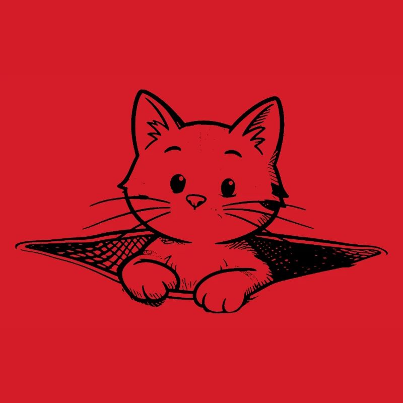 Kätzchen im Beutel Illustration