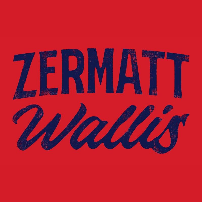 Zermatt Wallis Alpine Script