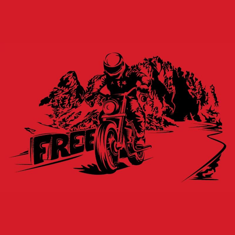 Motorbike Free Mountains Dolomites Biker Symbol Logo