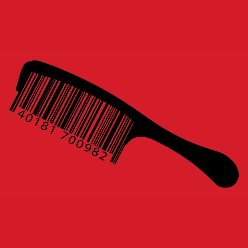 Illustration peigne avec code-barre