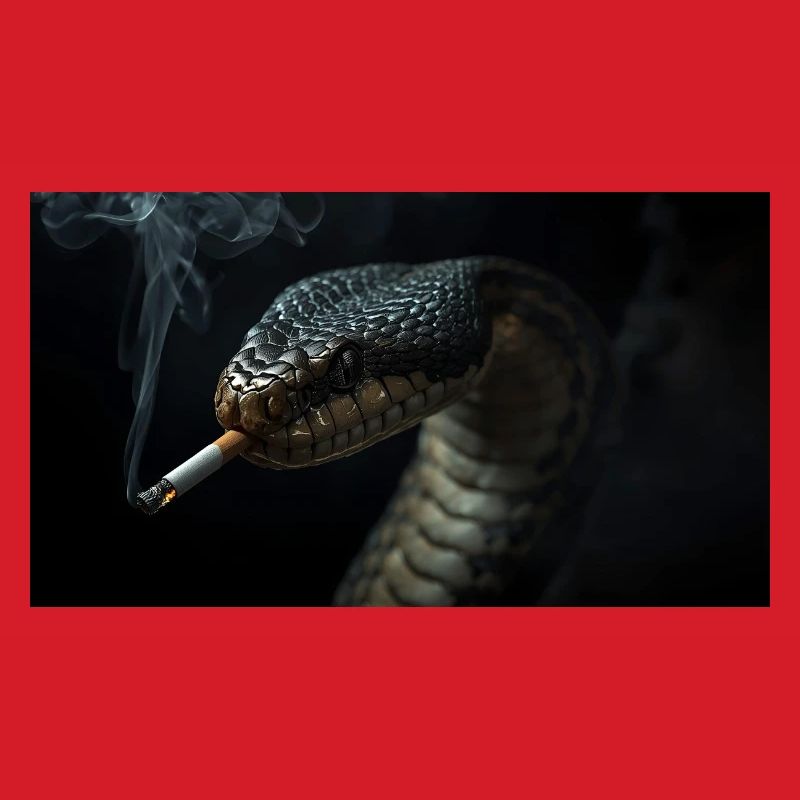  Cobra Schlange mit Zigarette