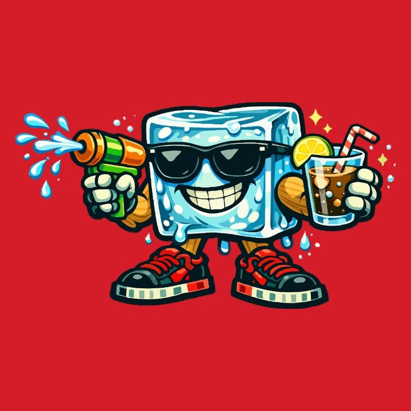 Eisblock-Sommerspritzer