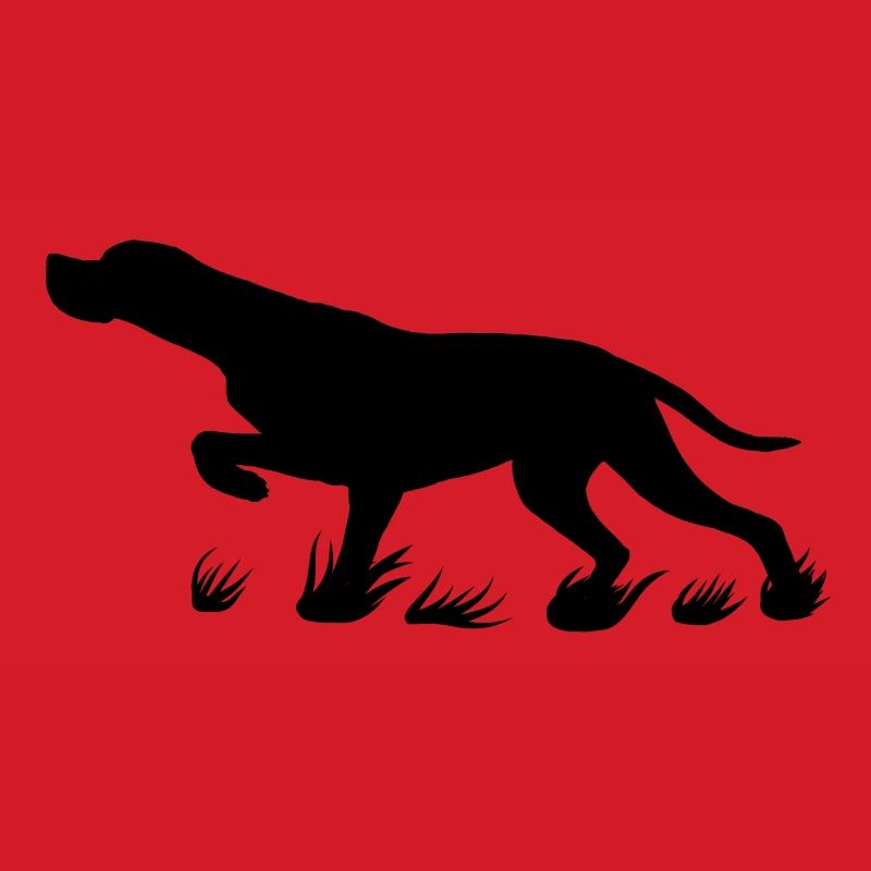 schwarzer Pointer vorstehend