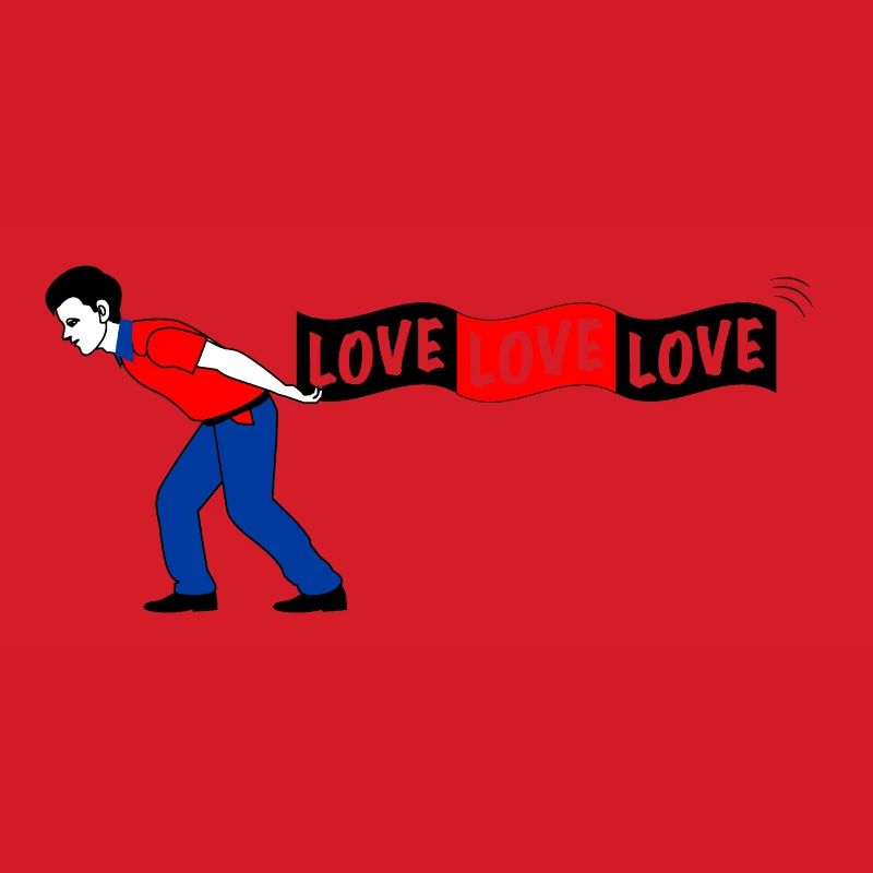 Man pulls LOVE banner