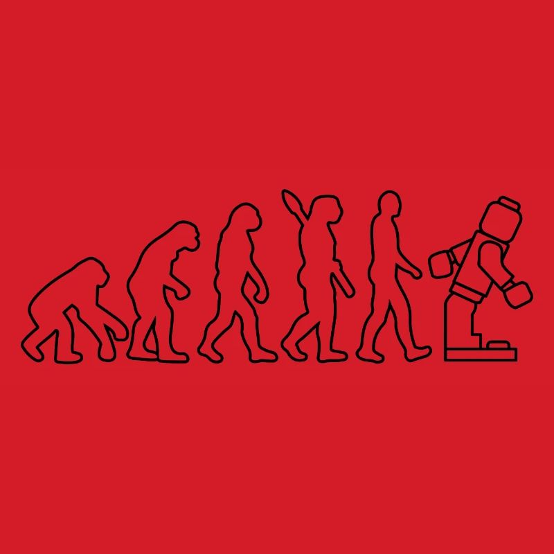 Klemmbaustein Evolution Menschheit Noppenbaustein