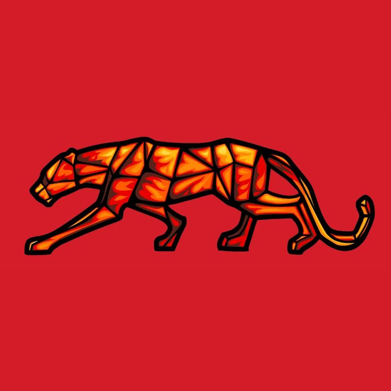panther fire geometric design