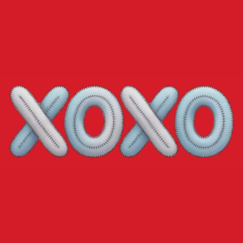 XOXO Patchwork Stickerei