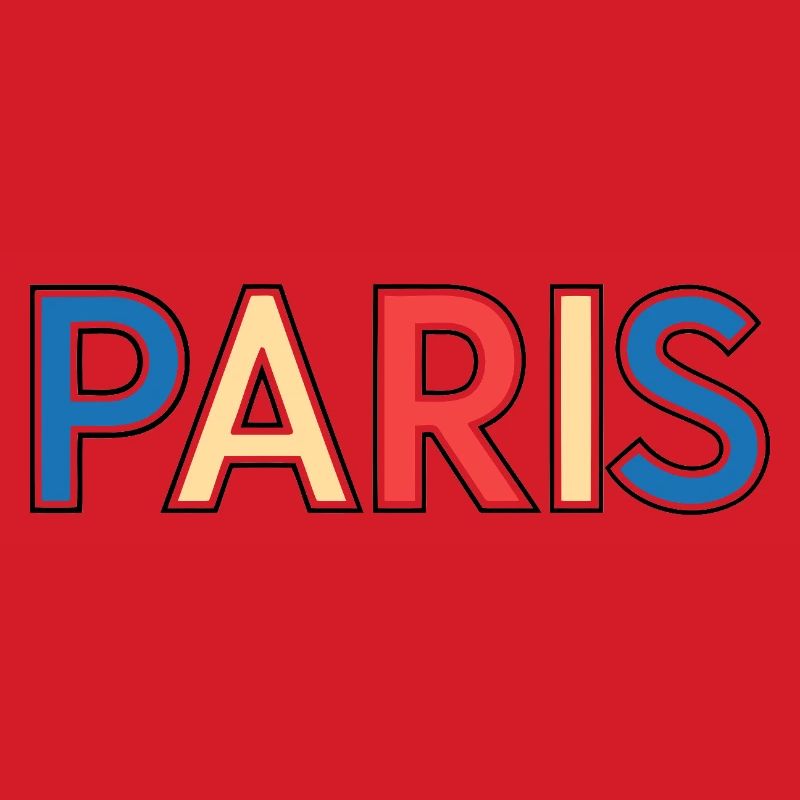 Multicolored retro Paris