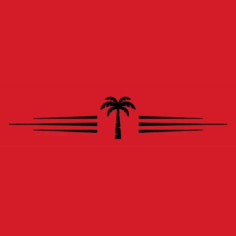 Palm Tree Symbol Line