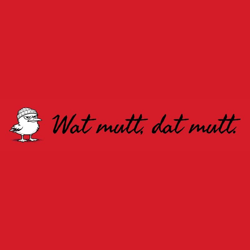 Wat mutt dat mutt plattdeutscher Spruch mit Möwe