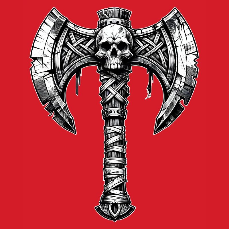 Axe throwing axe skull design