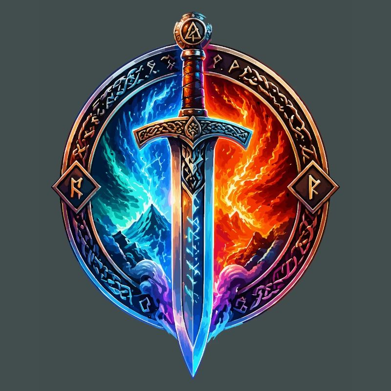 Feuer Eis Drachenschwert