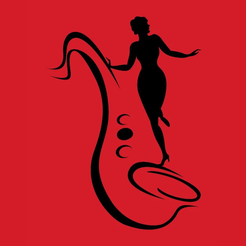 Frau und Saxophon