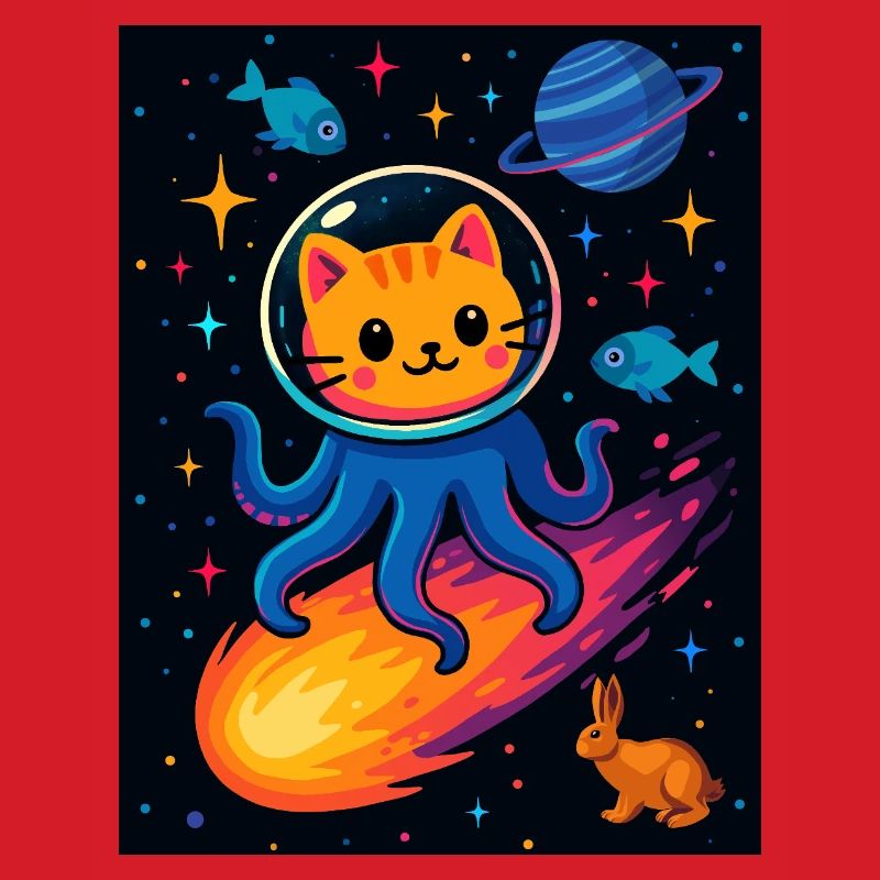 Cosmic Cat Octopus Abenteuer
