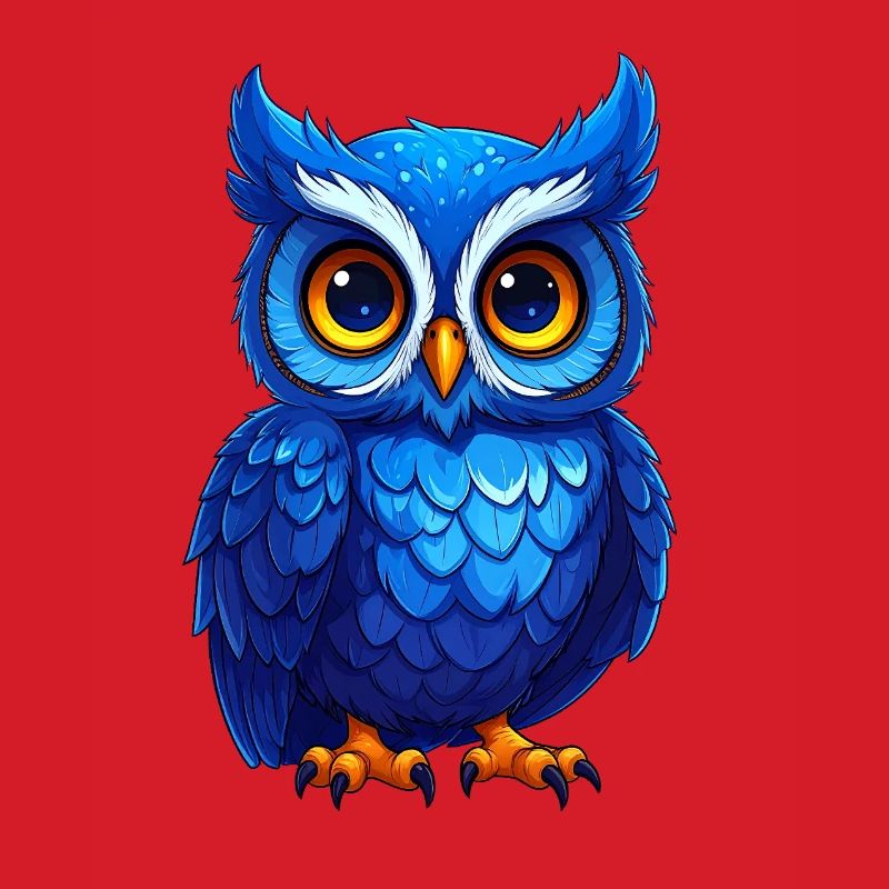 Cute Blue Owl