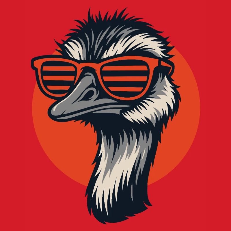 Strauß mit Retro-Sonnenbrille