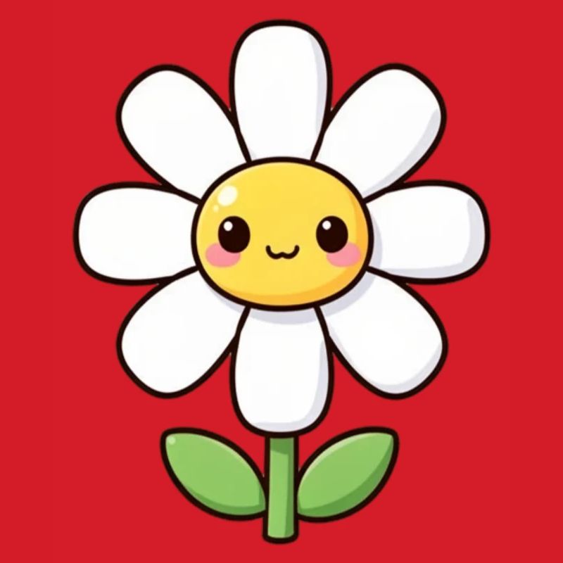 Kawaii Gänseblümchen weiße Blume Geschenk