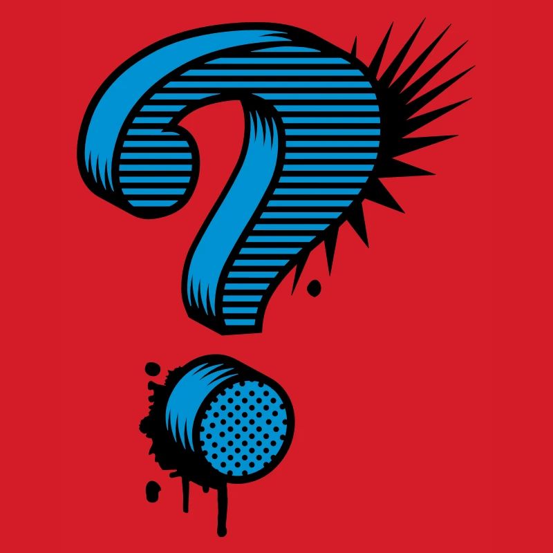 A question mark graffiti