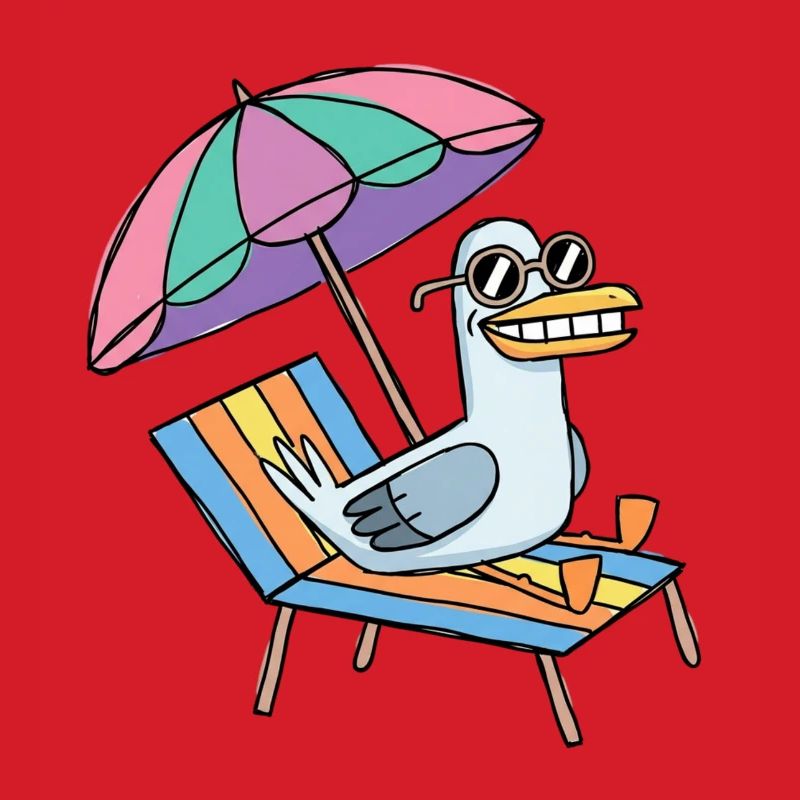 Möwe macht Urlaub