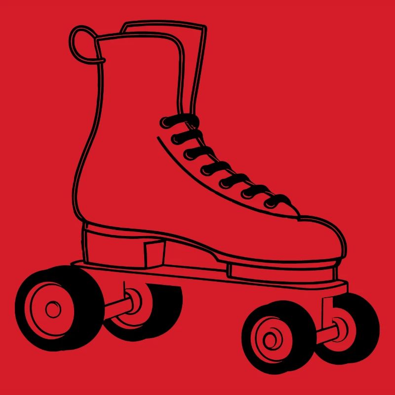 Rollerskates Line Art