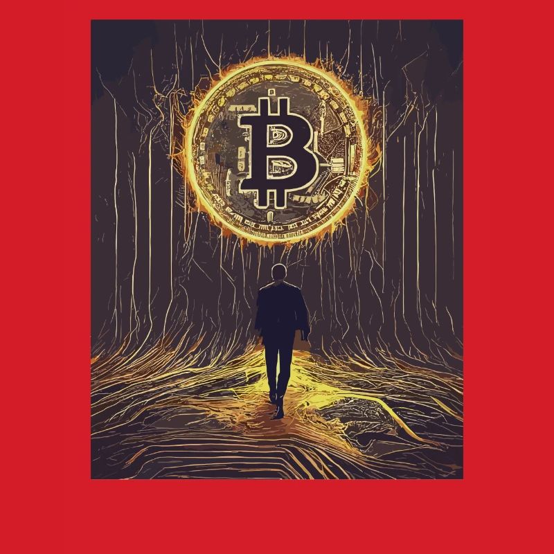 Digital Bitcoin Forest Scene