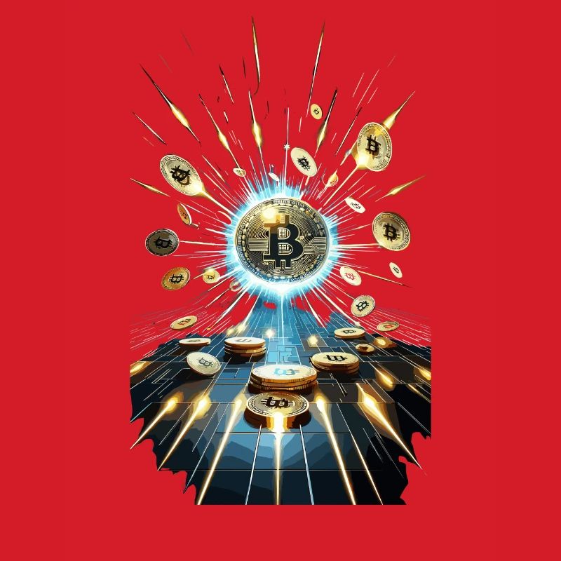 Bitcoin Explosion Conception d’art numérique