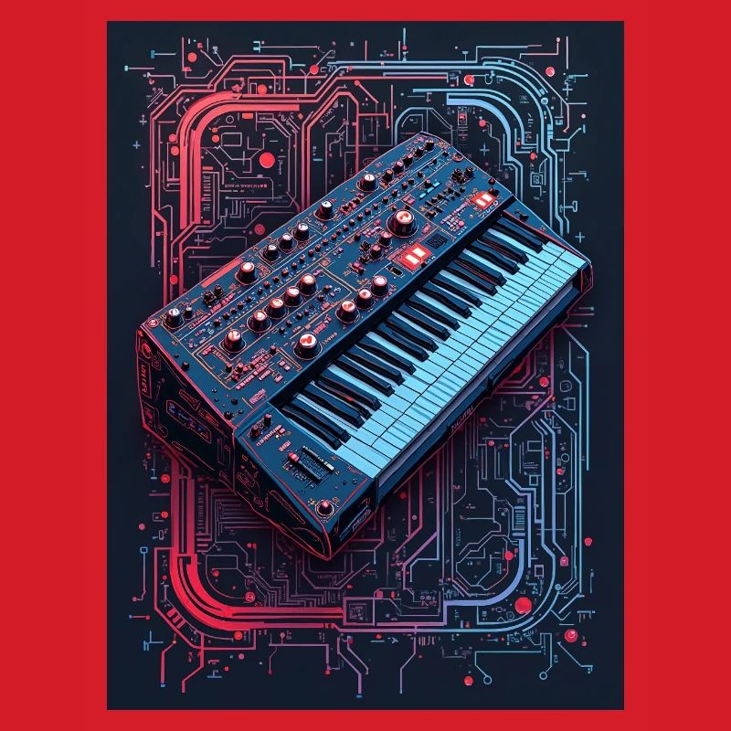 Futuristisches Synthesizer-Design