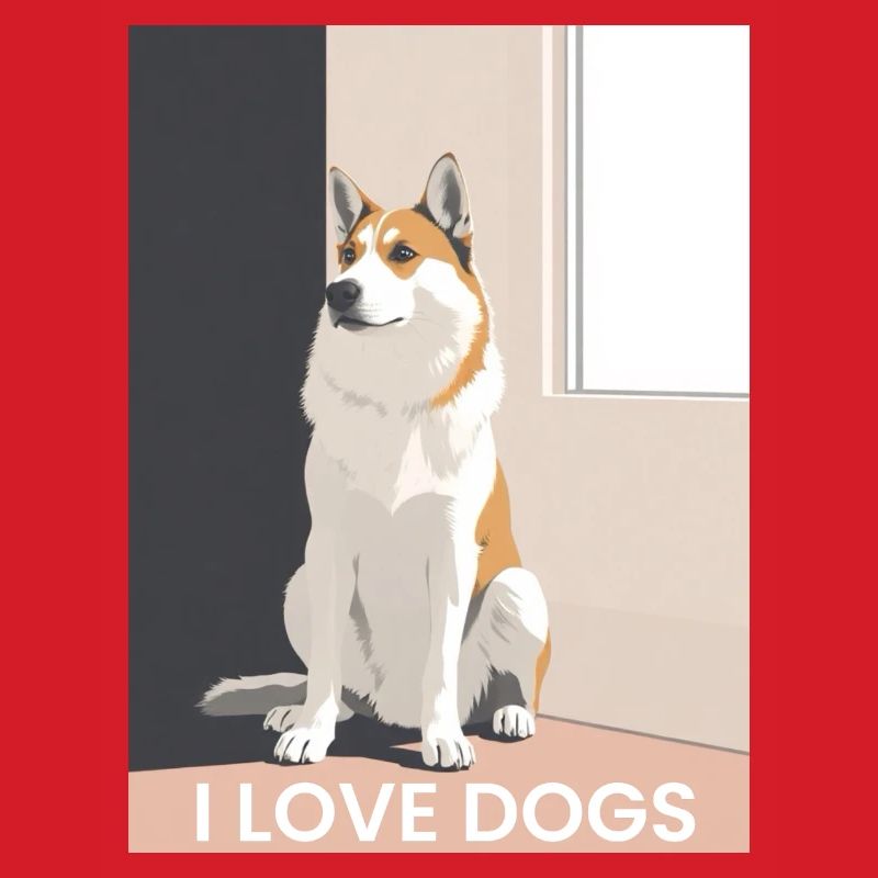 Hübscher Hundeillustration mit Text