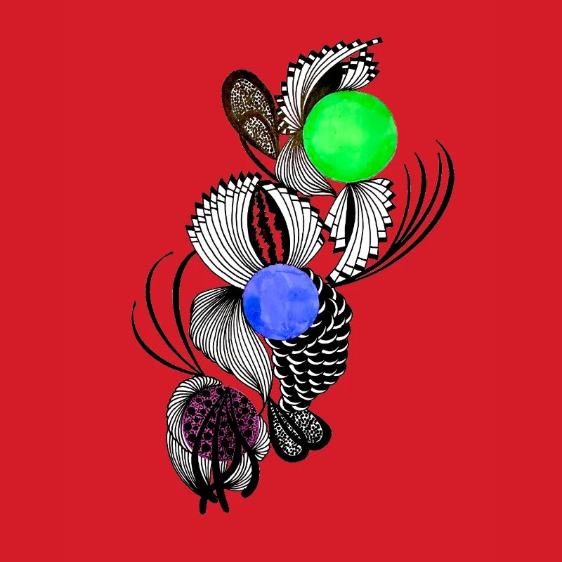 Alignez les fleurs avec des boules de couleur