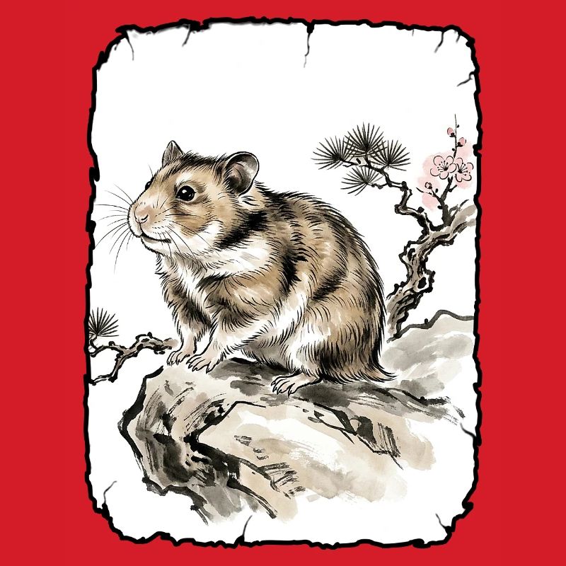 Hamster Kunst Asiatisch