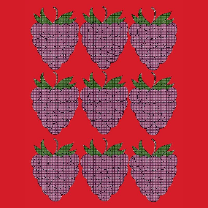 raspberry pattern textile
