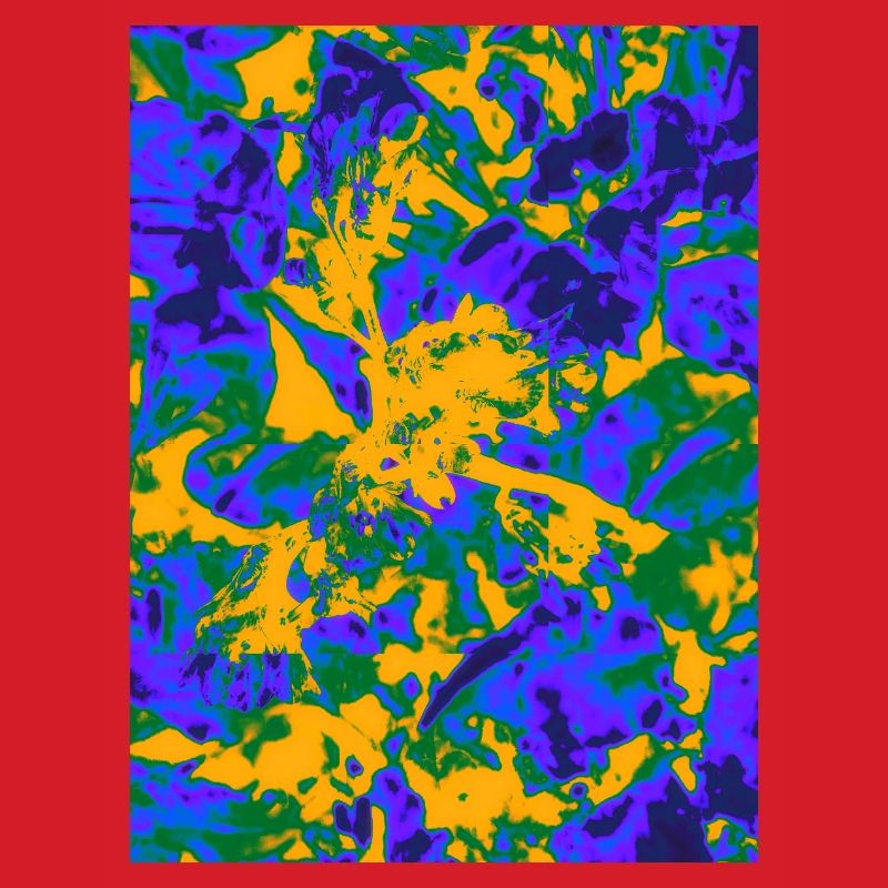 Neon Psychedelic Floral Burst