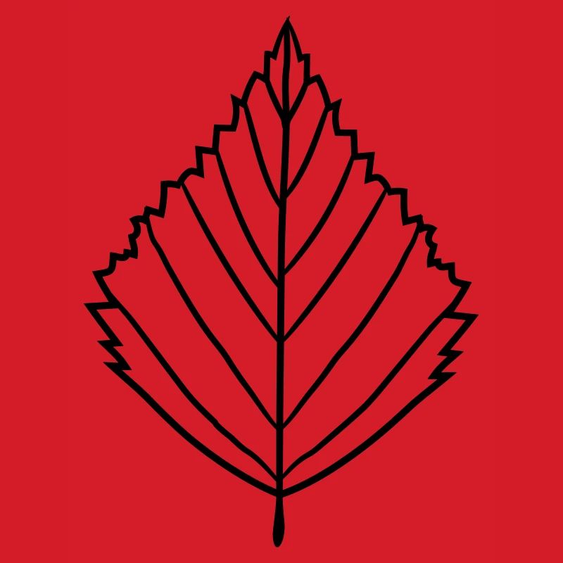 silhouette birch leaf tree plant shape clip art desig