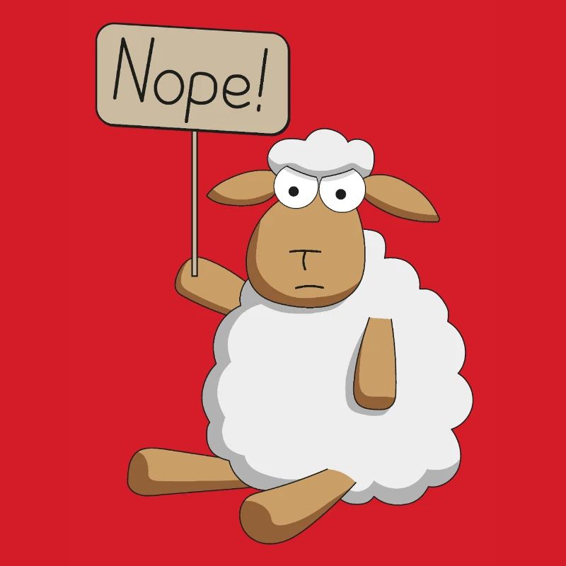 Nope! - protesting sheep