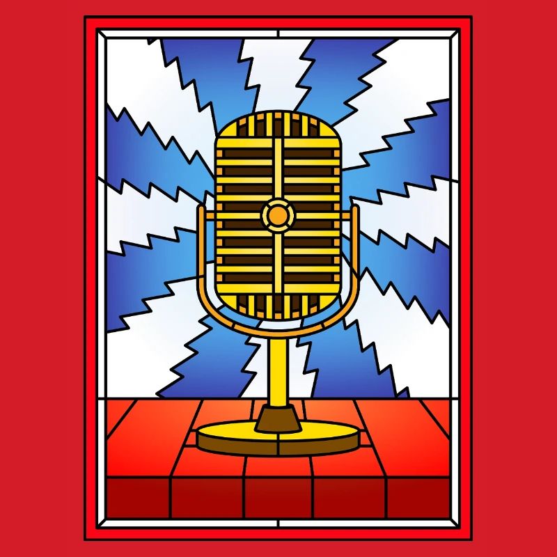 Conception rétro de vitrail micro