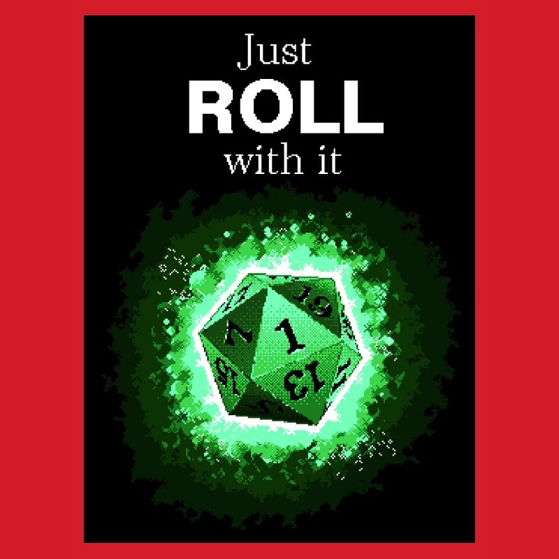Faites simplement avec les dés verts rétro D20