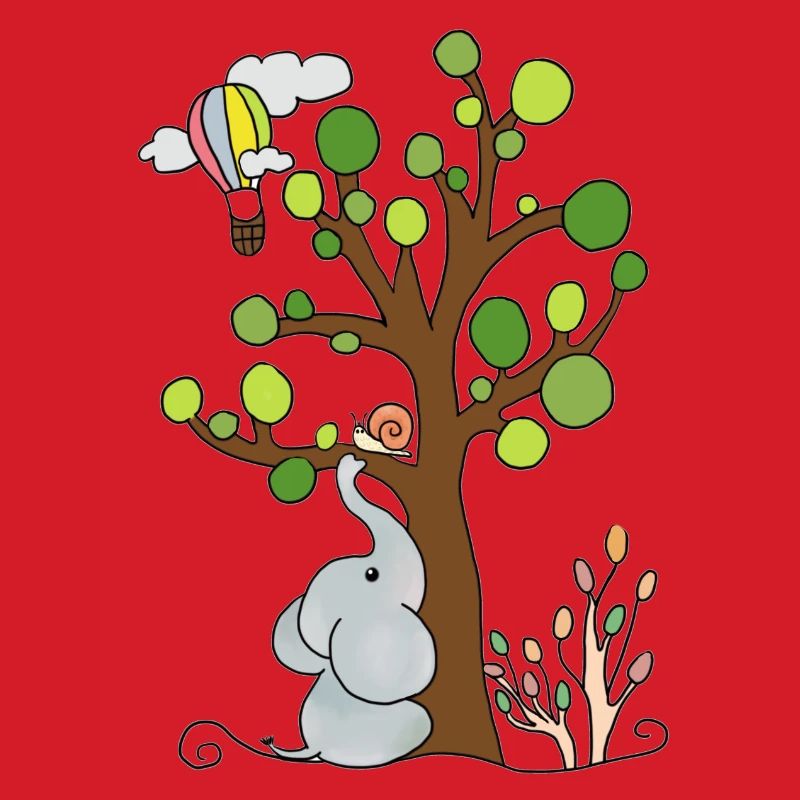 Elephant under the tree