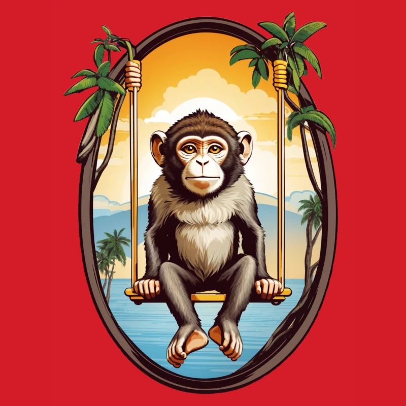 Affe auf Schaukel